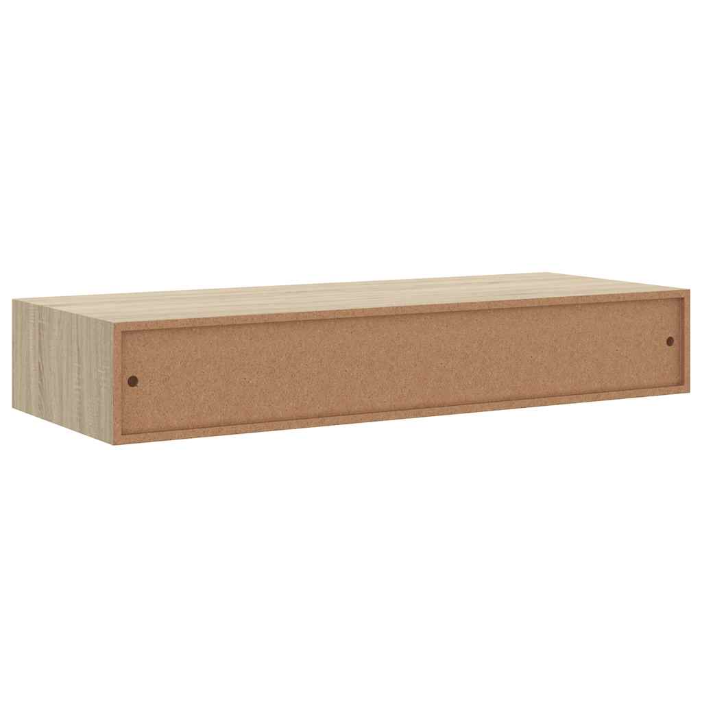Lentynos su stalčiais, 2vnt., pilkos, 60x23,5x10cm, MDF