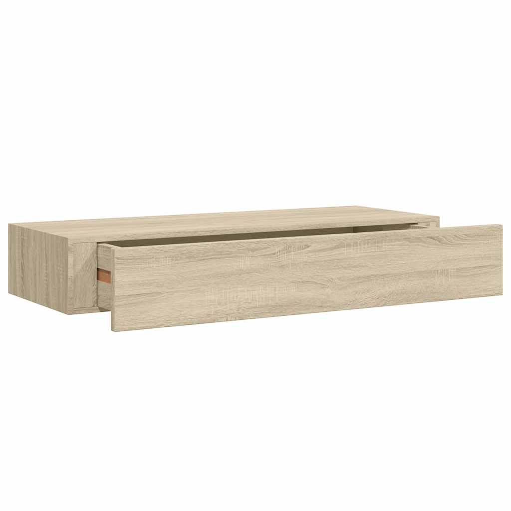 Lentynos su stalčiais, 2vnt., ąžuolo, 60x23,5x10cm, MDF