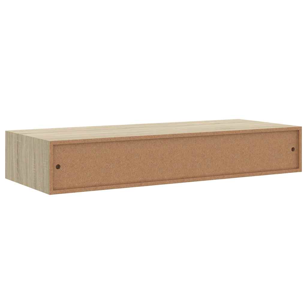 Lentynos su stalčiais, 2vnt., ąžuolo, 60x23,5x10cm, MDF