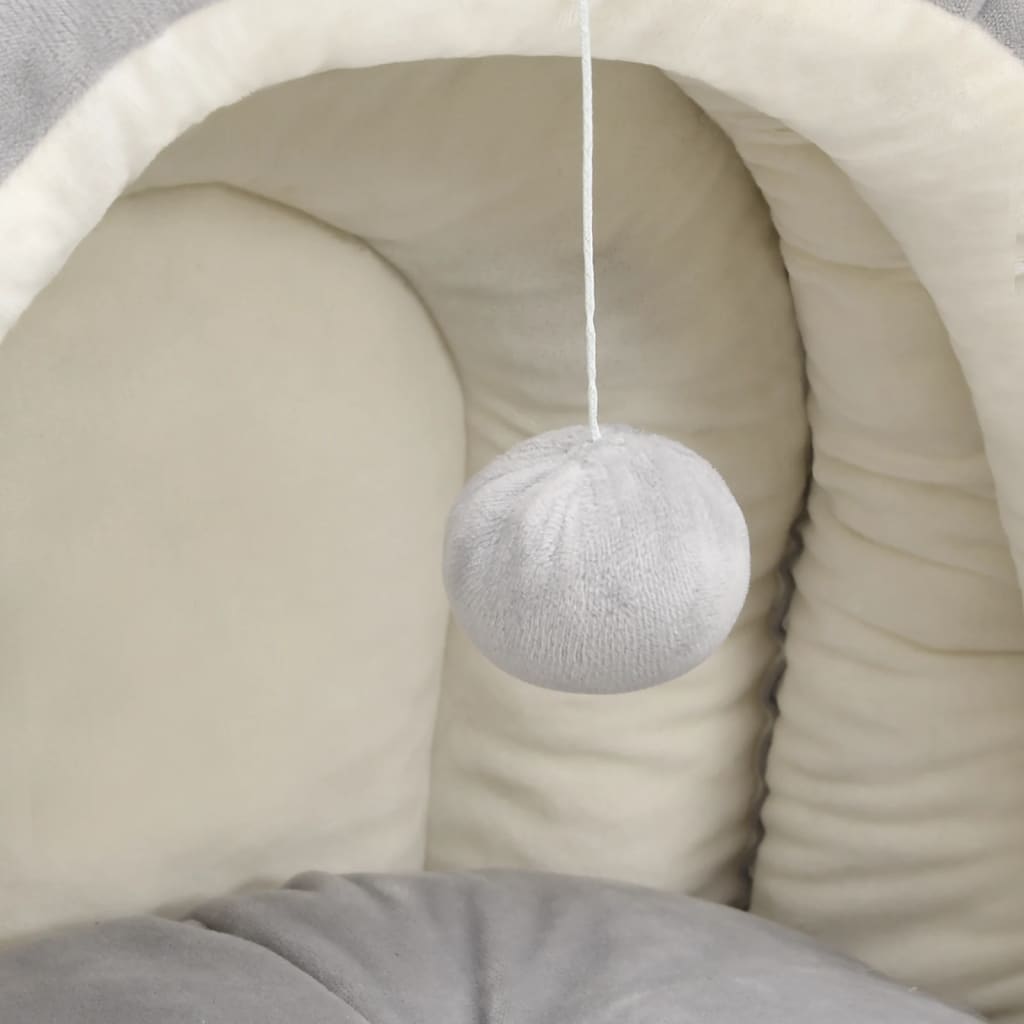 Guolis katėms, pilkos ir kreminės spalvos, 50x50x45cm