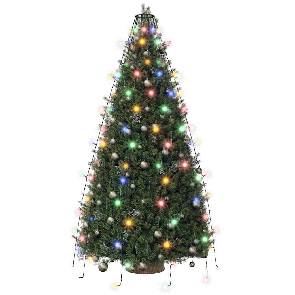 Kalėdų eglutės girlianda su 150 spalvotų LED lempučių, 150cm