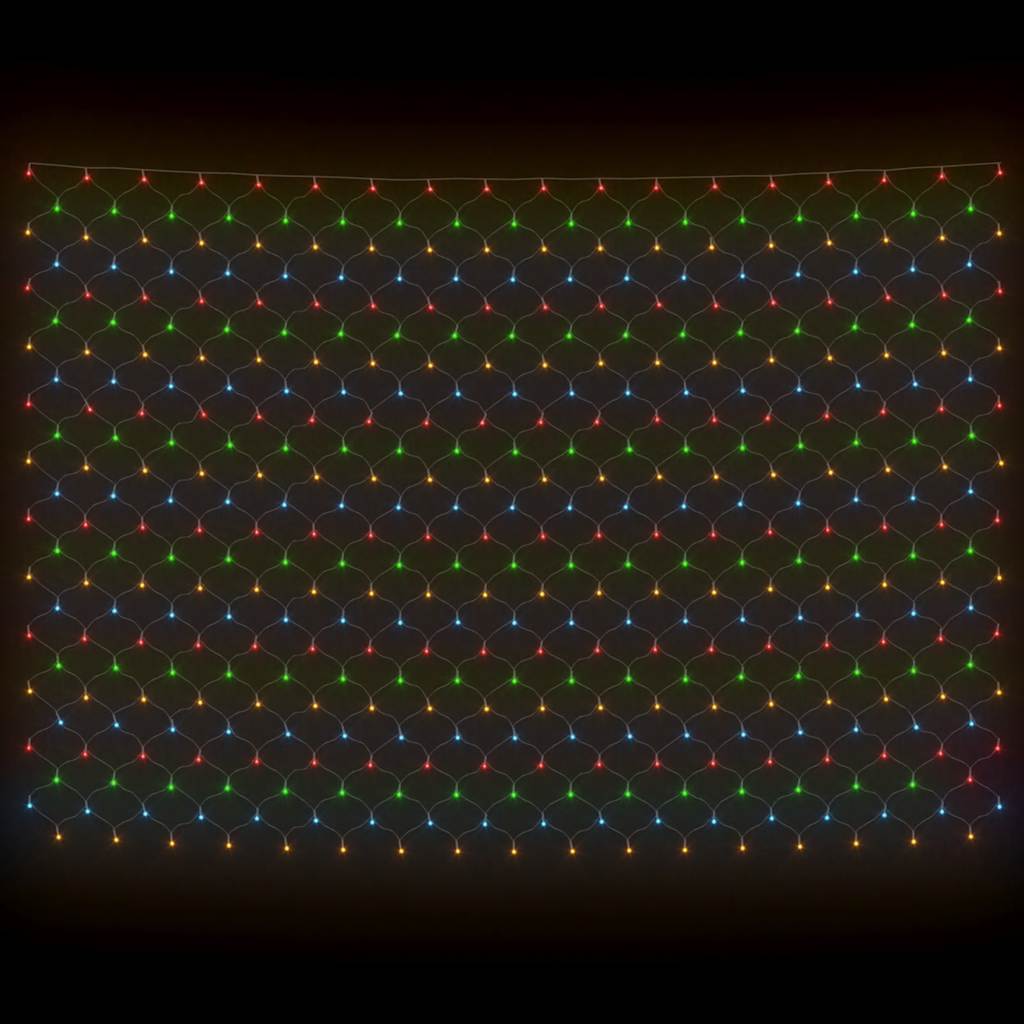 Kalėdinių lempučių tinklas, 3x2m, 204 įvairių spalvų LED