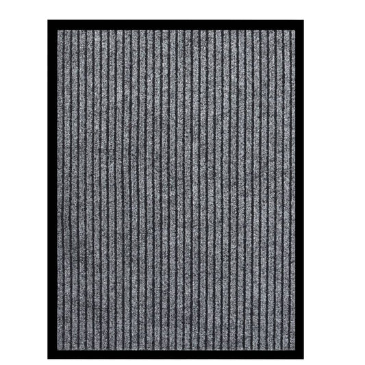 Durų kilimėlis, pilkos spalvos, 60x80cm, dryžuotas