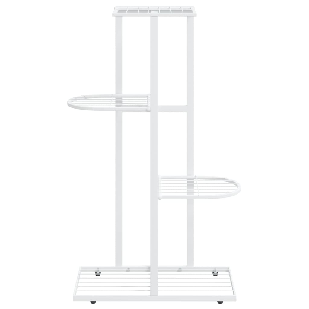 Stovas augalams, 4 lentynos, baltas, 43x22x76cm, metalas