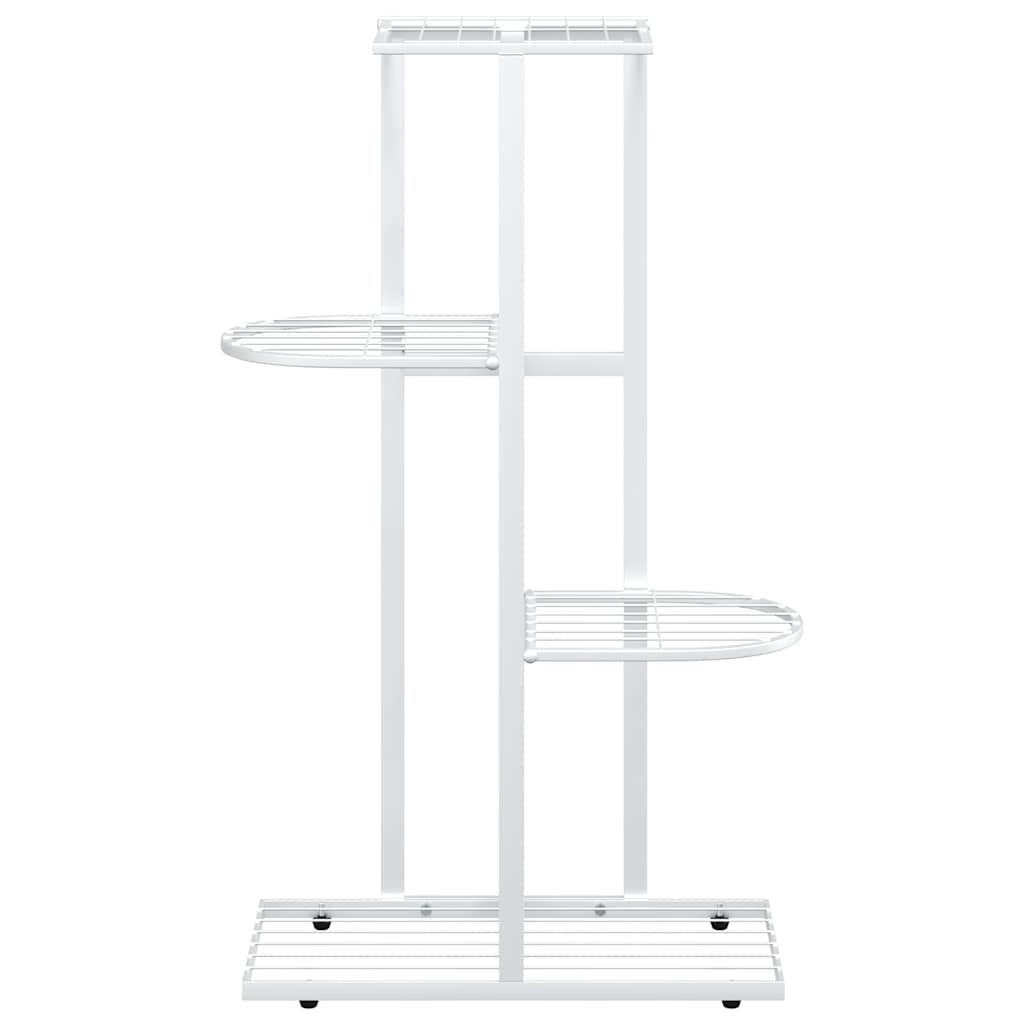 Stovas augalams, 4 lentynos, baltas, 43x22x76cm, metalas