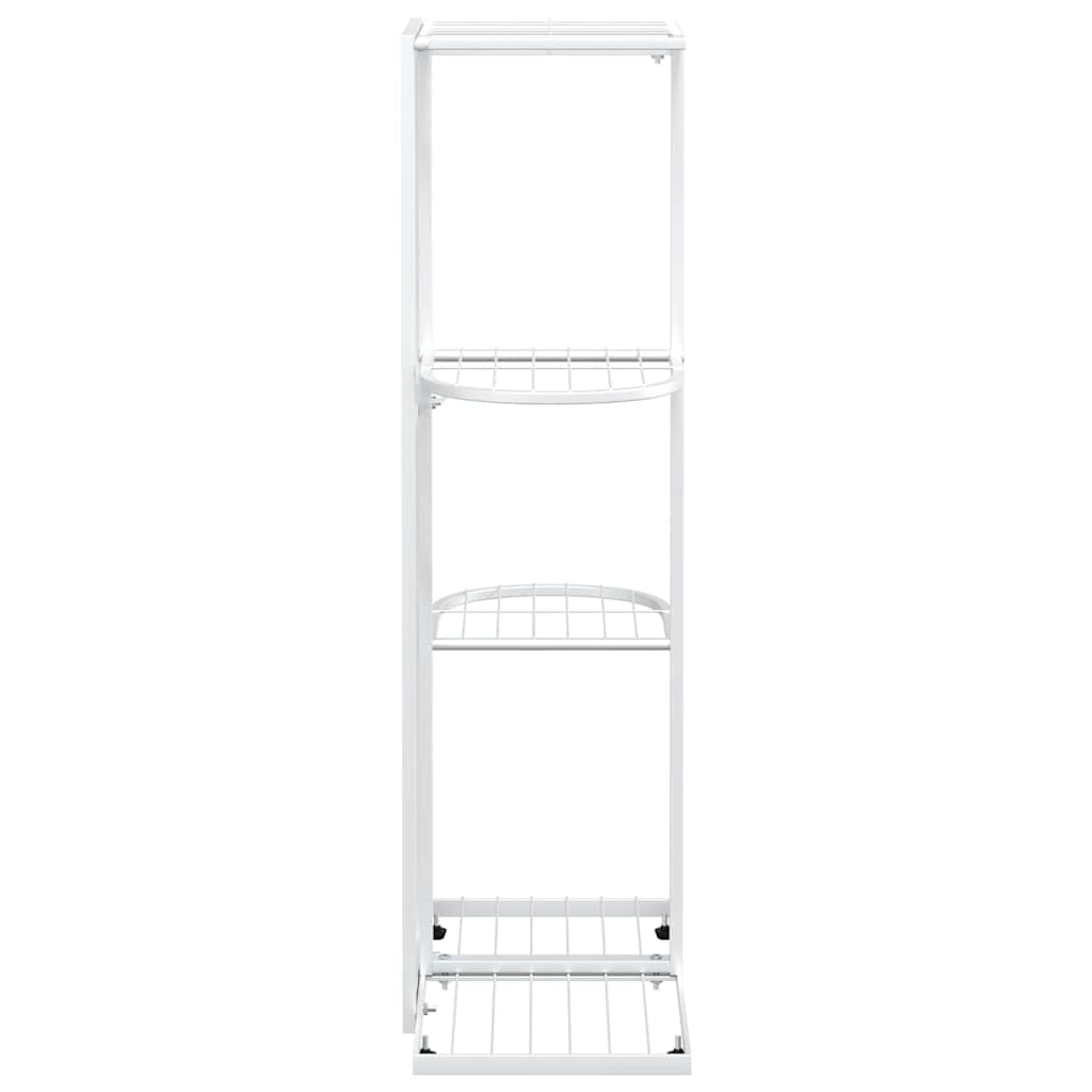 Stovas augalams, 4 lentynos, baltas, 43x22x76cm, metalas