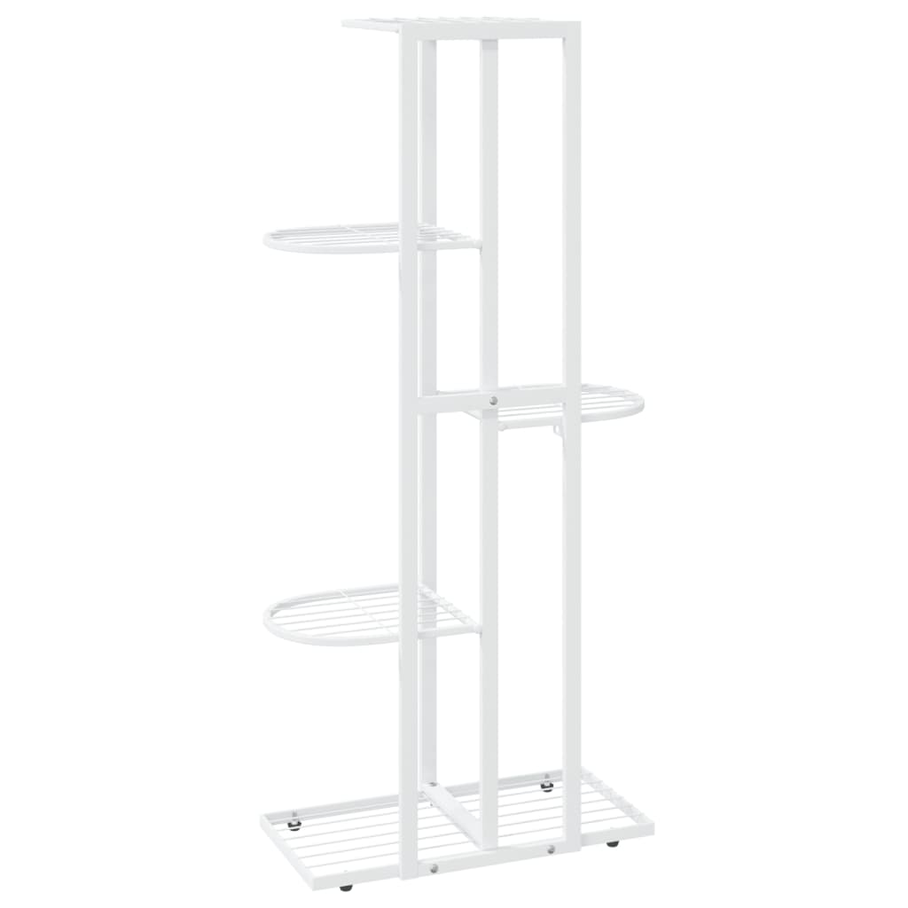 Stovas augalams, 5 lentynos, baltas, 43x22x98cm, metalas