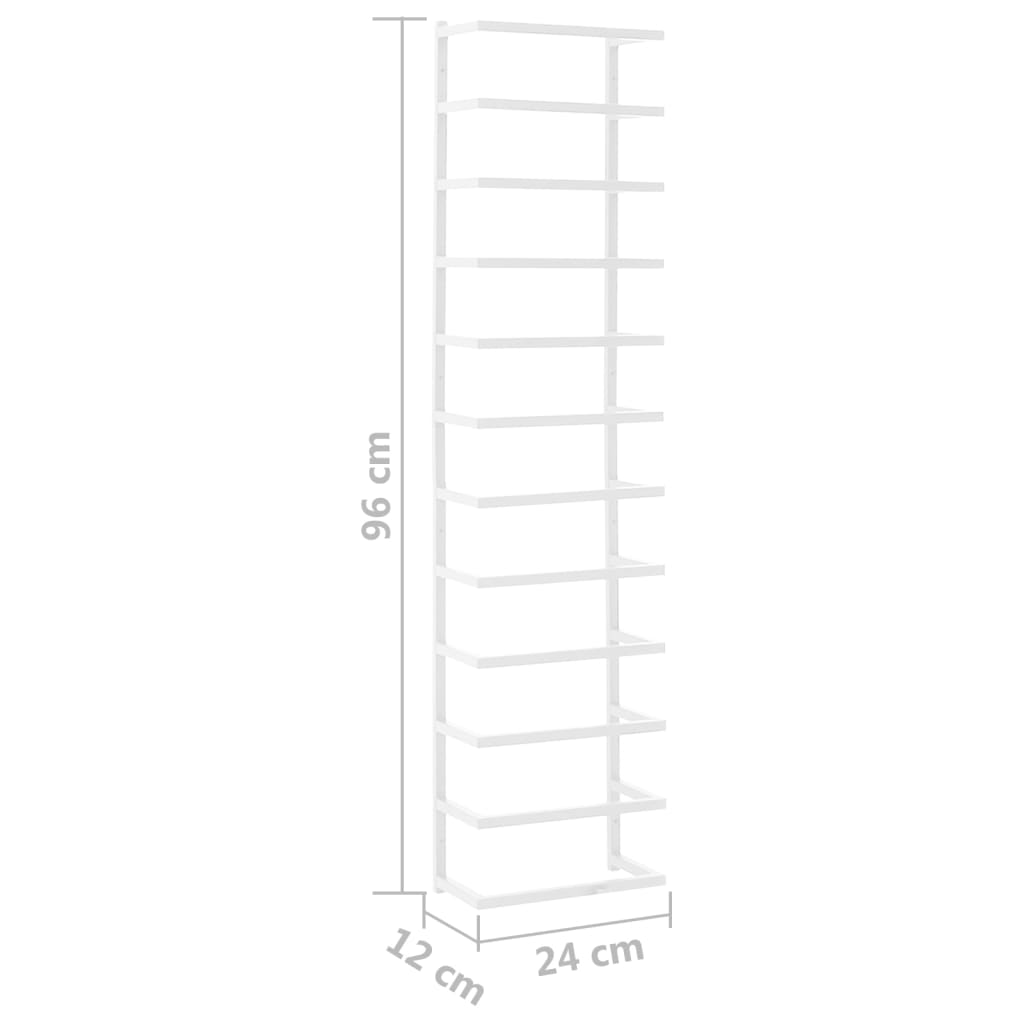 Rankšluosčių kabykla, baltos spalvos, 24x12x96cm, plienas