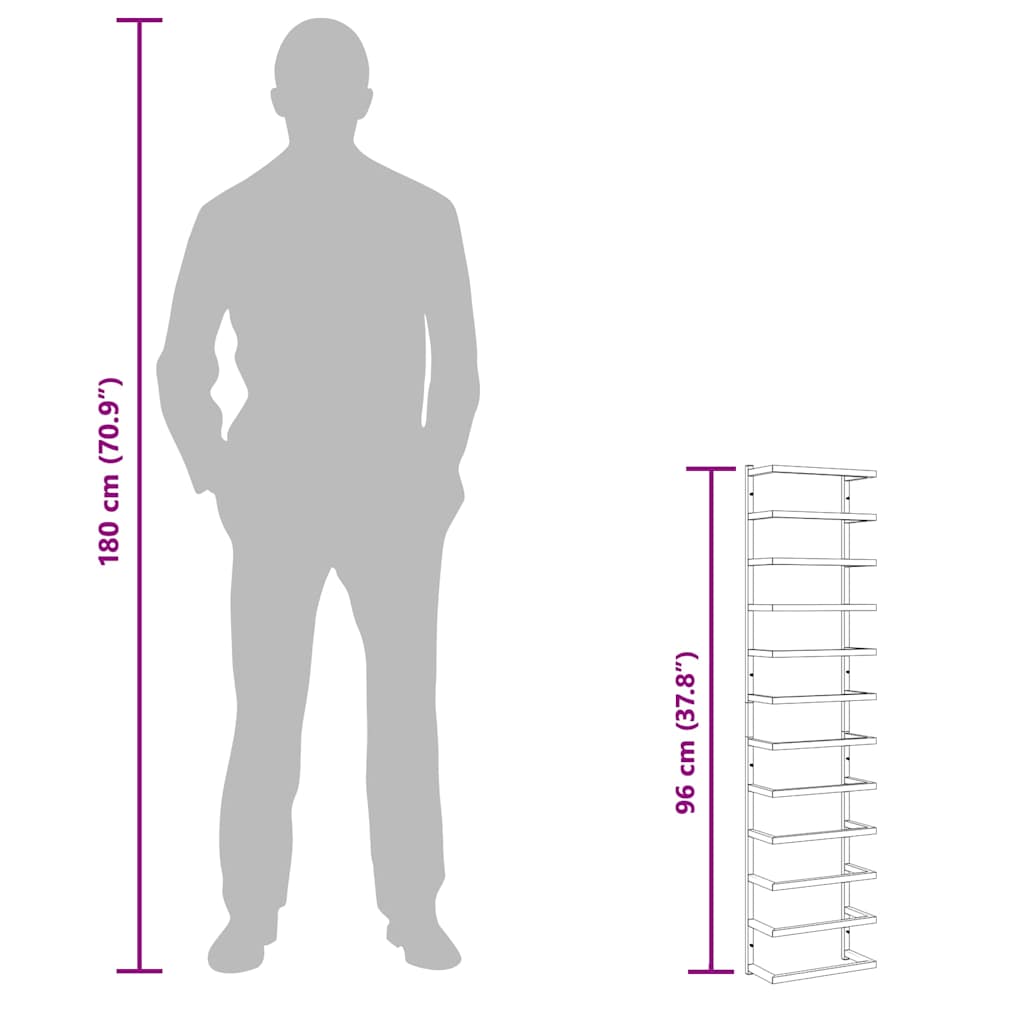 Rankšluosčių kabykla, baltos spalvos, 24x12x96cm, plienas