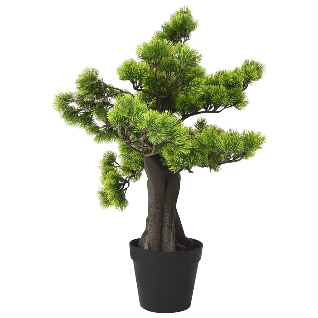 Dirbtinis pinus bonsai medelis su vazonu, 60cm, žalios spalvos