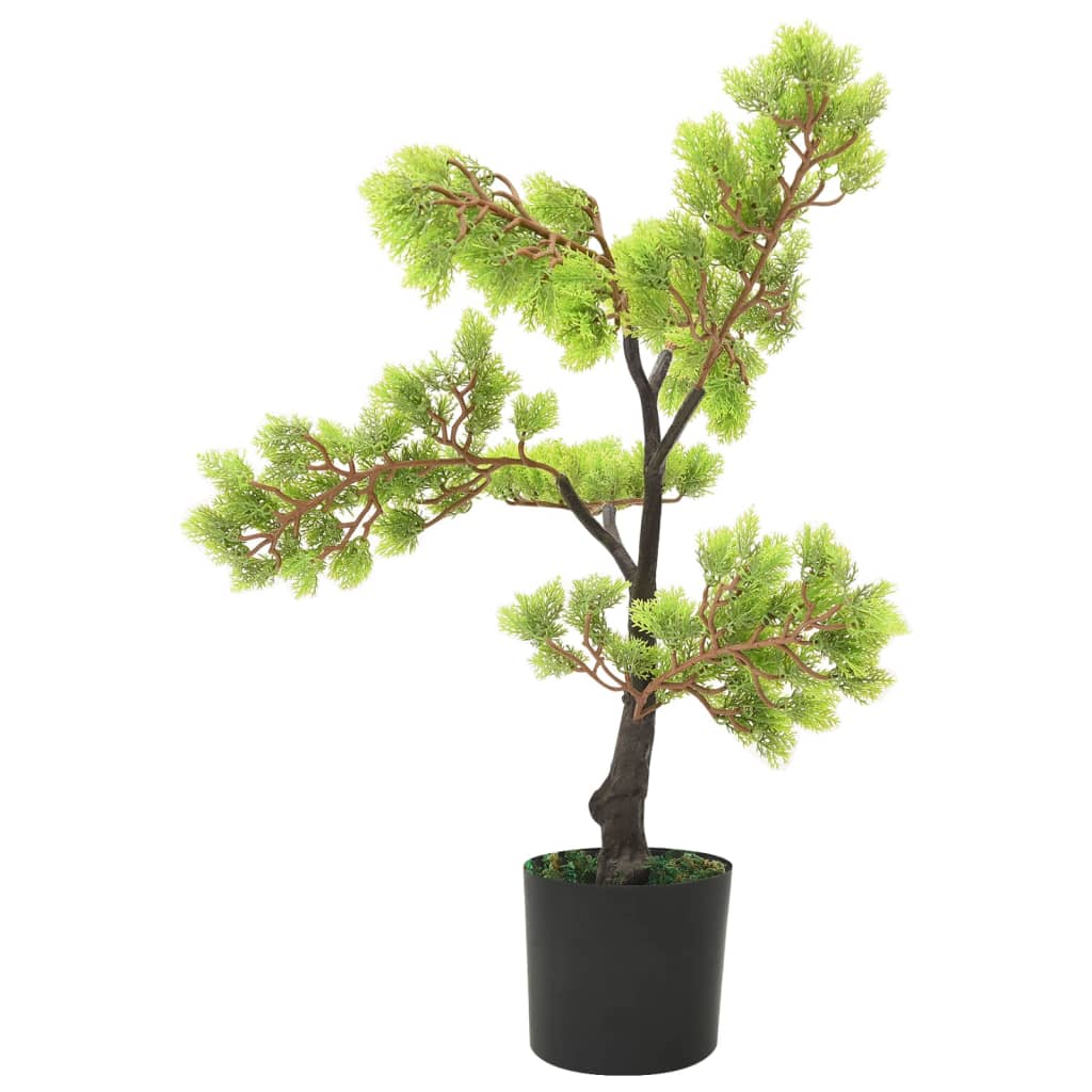 Dirbtinis kiparisinis bonsai medelis su vazonu, 60cm, žalias