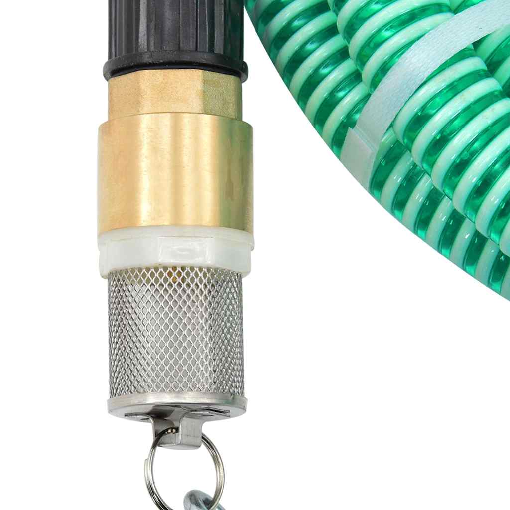 Siurbimo žarna su žalvarinėmis jungtimis, žalia, 1,1", 4m, PVC