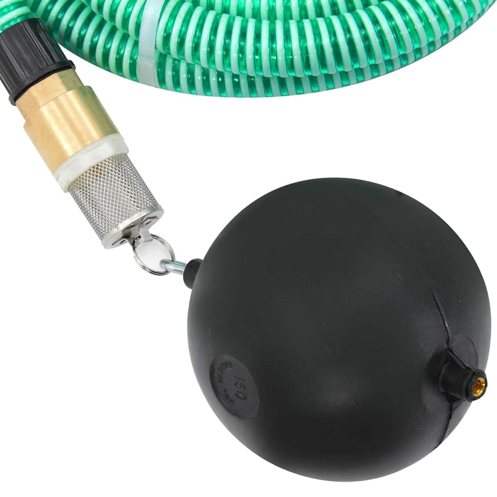 Siurbimo žarna su žalvarinėmis jungtimis, žalia, 1,1", 7m, PVC