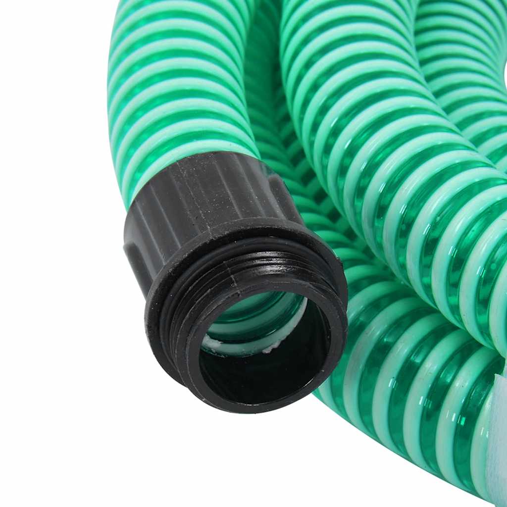 Siurbimo žarna su žalvarinėmis jungtimis, žalia, 1,1", 10m, PVC