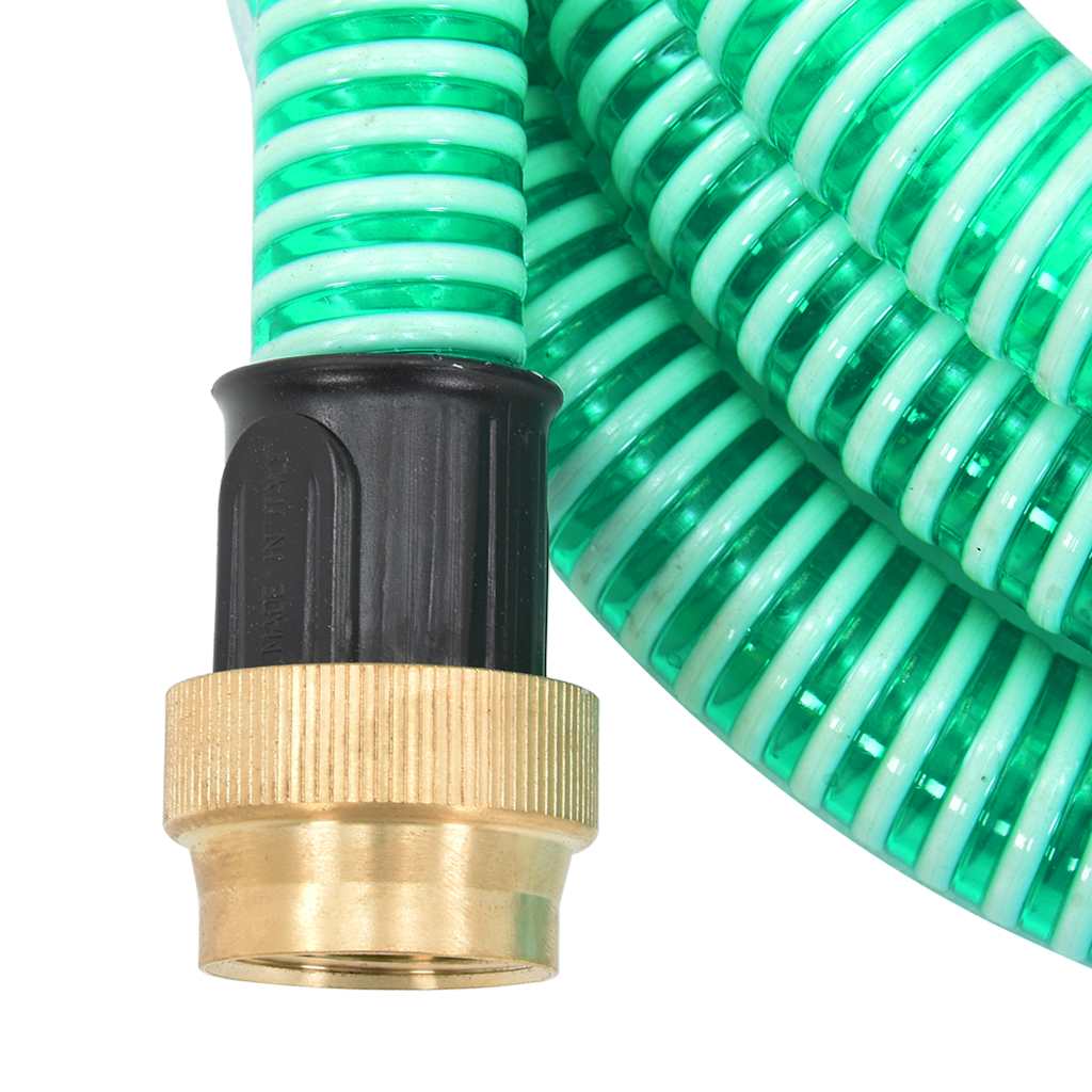 Siurbimo žarna su žalvarinėmis jungtimis, žalia, 1,1", 10m, PVC