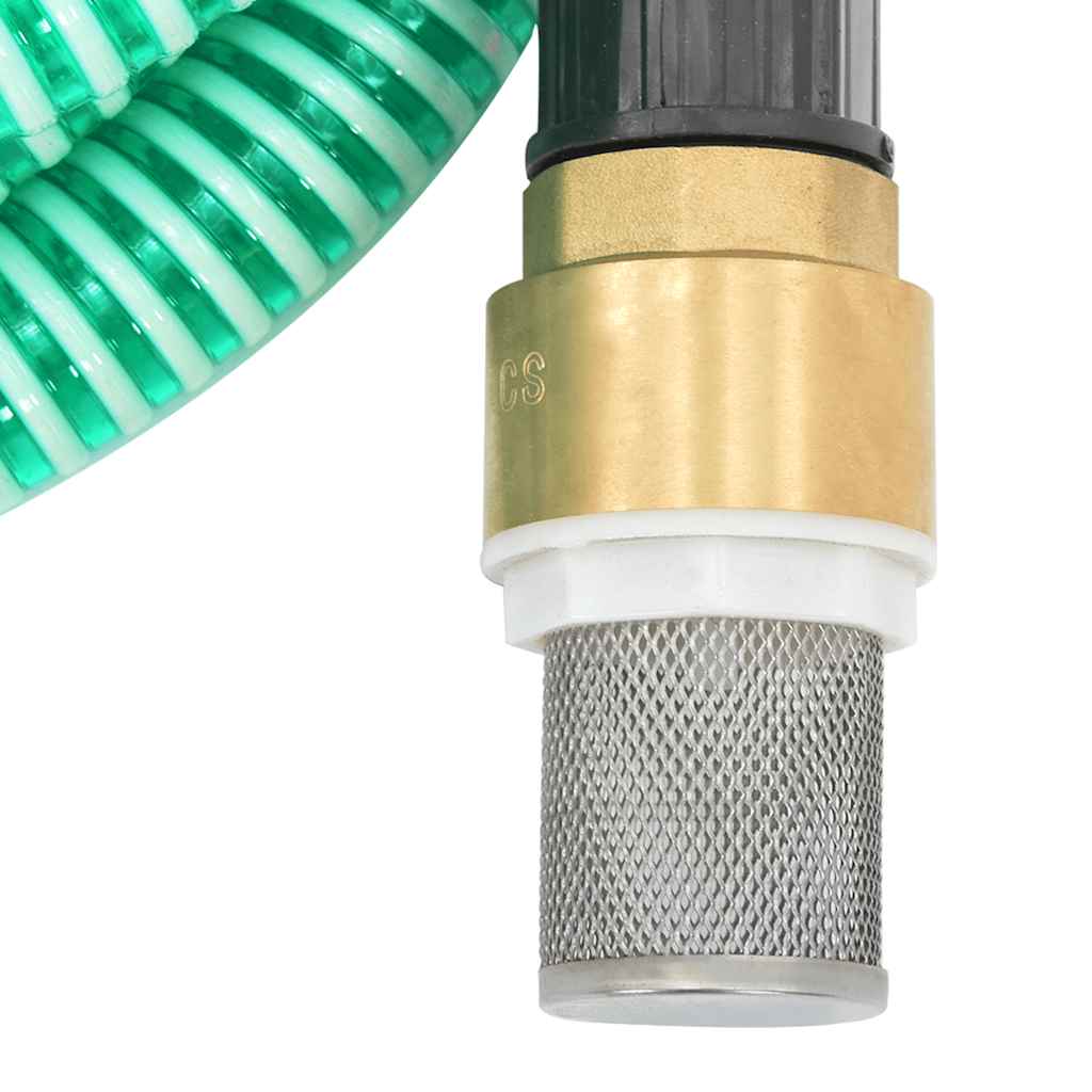 Siurbimo žarna su žalvarinėmis jungtimis, žalia, 1,1", 10m, PVC