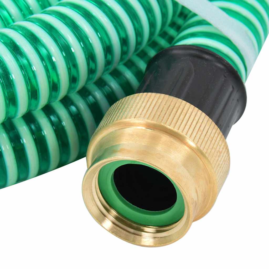 Siurbimo žarna su žalvarinėmis jungtimis, žalia, 1,1", 25m, PVC