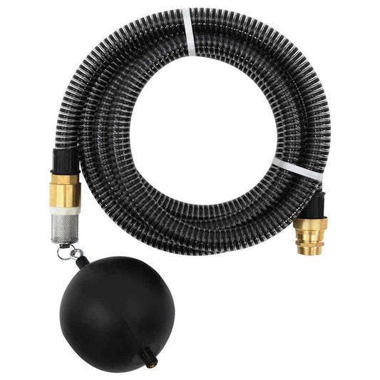 Siurbimo žarna su žalvarinėmis jungtimis, juoda, 1,1", 7m, PVC
