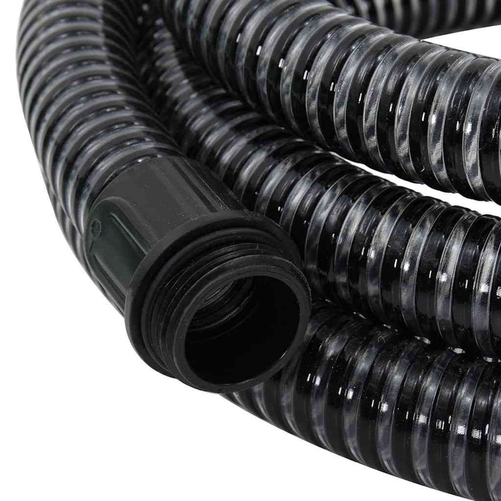 Siurbimo žarna su žalvarinėmis jungtimis, juoda, 1,1", 10m, PVC