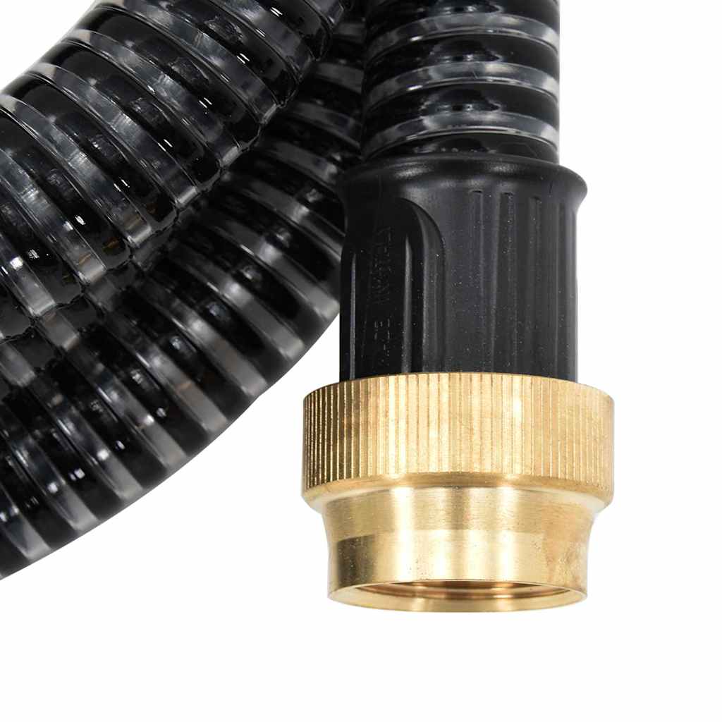 Siurbimo žarna su žalvarinėmis jungtimis, juoda, 1,1", 20m, PVC