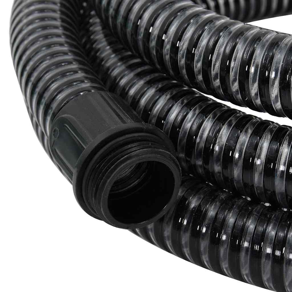 Siurbimo žarna su žalvarinėmis jungtimis, juoda, 1,1", 20m, PVC