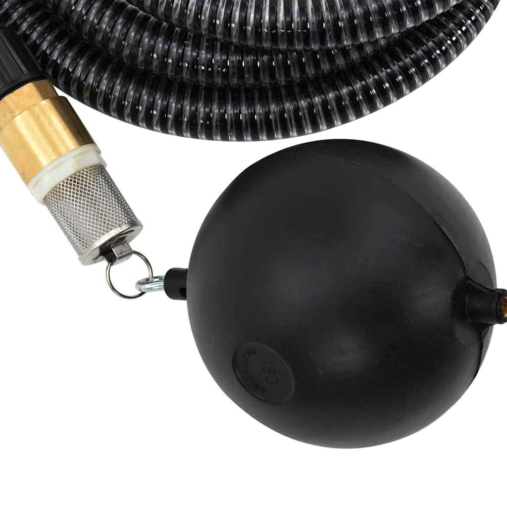 Siurbimo žarna su žalvarinėmis jungtimis, juoda, 1,1", 20m, PVC