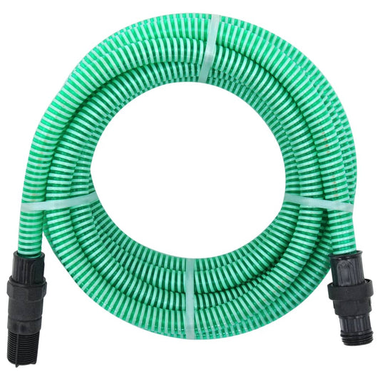 Siurbimo žarna su PVC jungtimis, žalios spalvos, 1", 4m, PVC