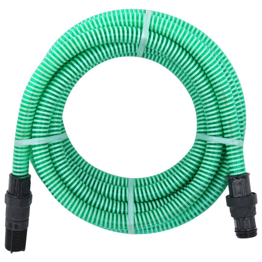 Siurbimo žarna su PVC jungtimis, žalios spalvos, 1", 7m, PVC