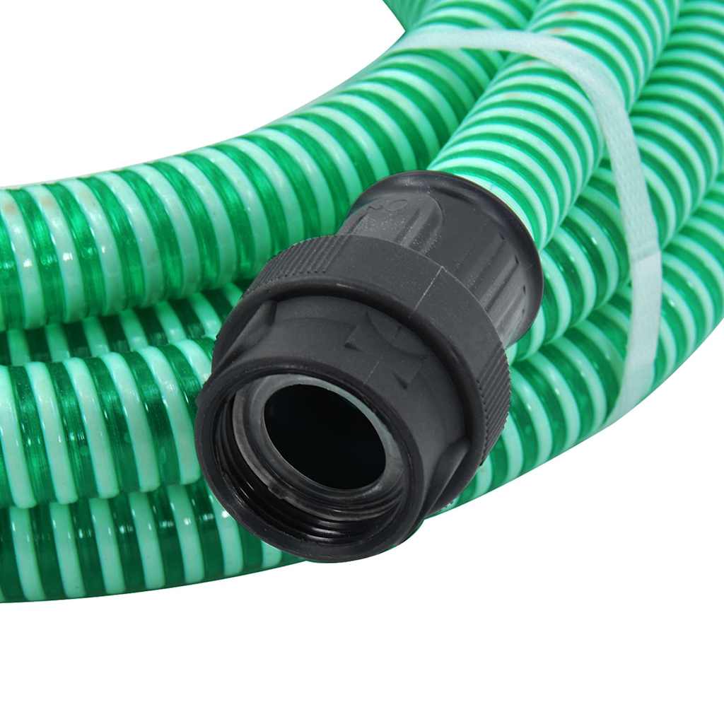 Siurbimo žarna su PVC jungtimis, žalios spalvos, 1", 10m, PVC