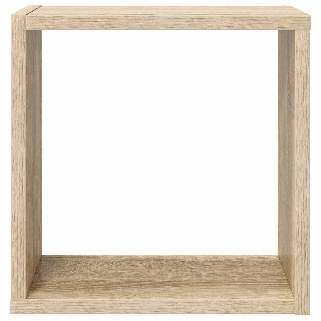Sieninės lentynos, 4vnt., ąžuolo, 30x15x30cm, kubo formos