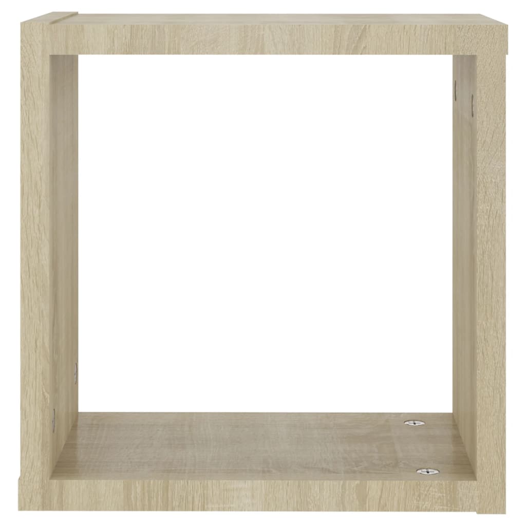 Sieninės lentynos, 4vnt., ąžuolo, 30x15x30cm, kubo formos