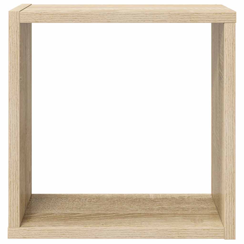 Sieninės lentynos, 6vnt., ąžuolo, 30x15x30cm, kubo formos