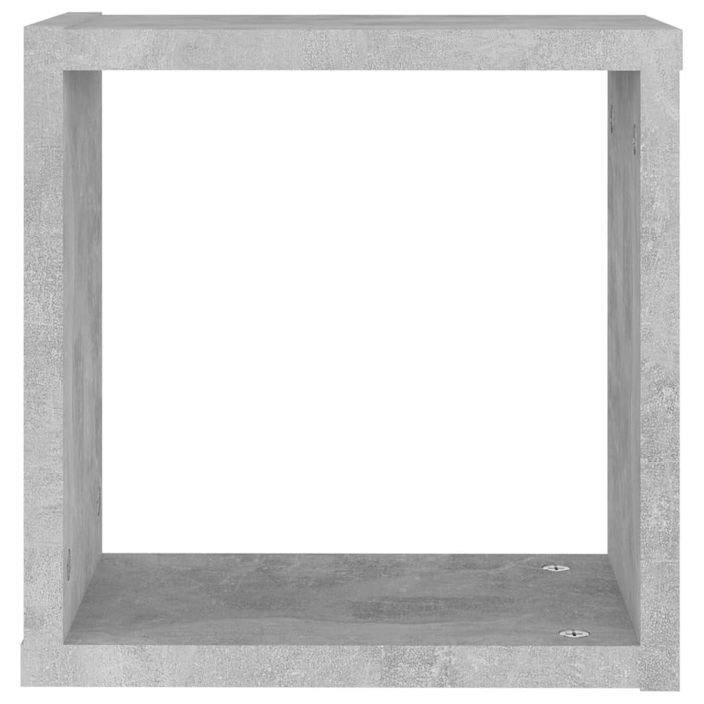 Sieninės lentynos, 2vnt., pilkos, 30x15x30cm, kubo formos