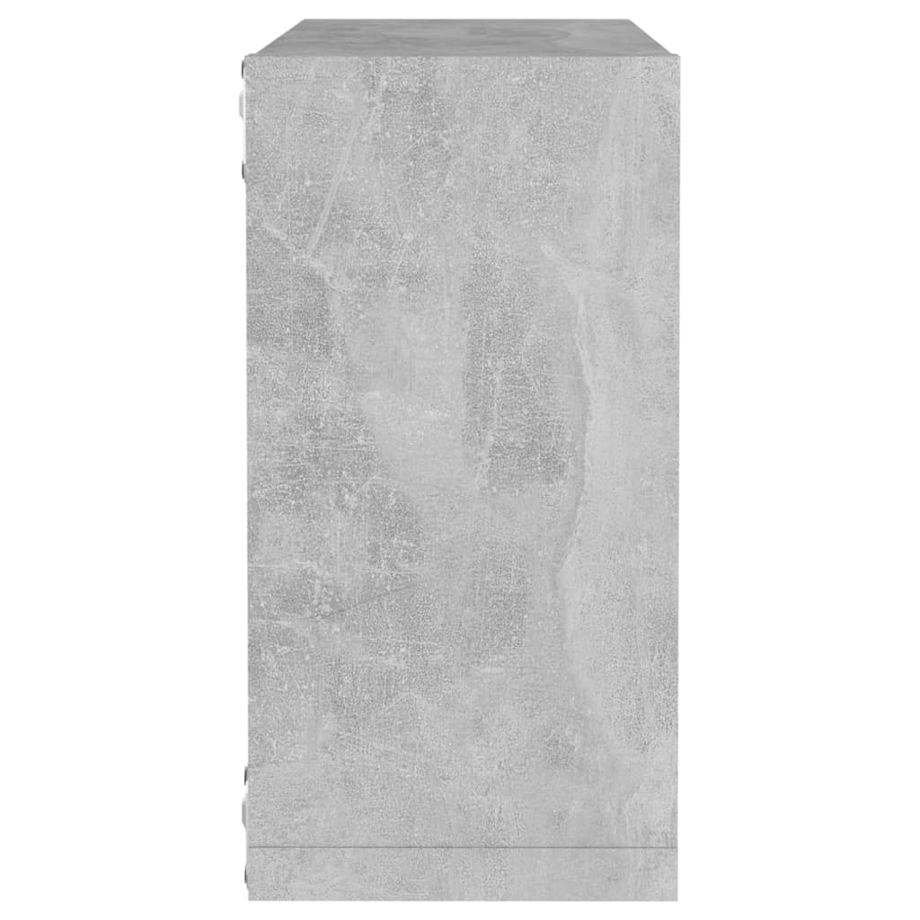 Sieninės lentynos, 6vnt., pilkos, 30x15x30cm, kubo formos