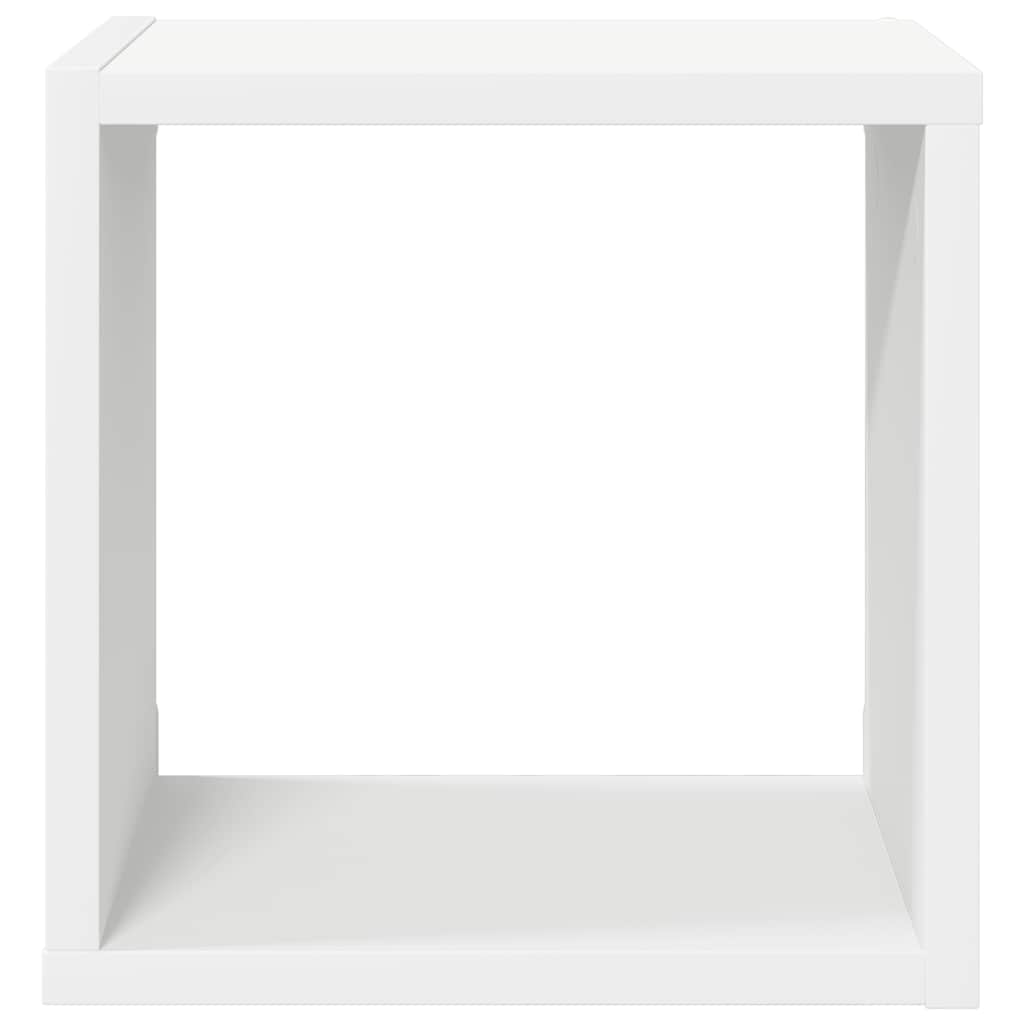 Sieninės lentynos, 4vnt., baltos, 26x15x26cm, kubo formos