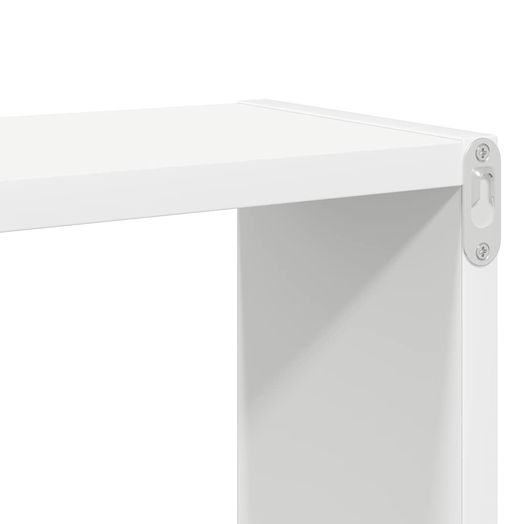 Sieninės lentynos, 4vnt., baltos, 26x15x26cm, kubo formos