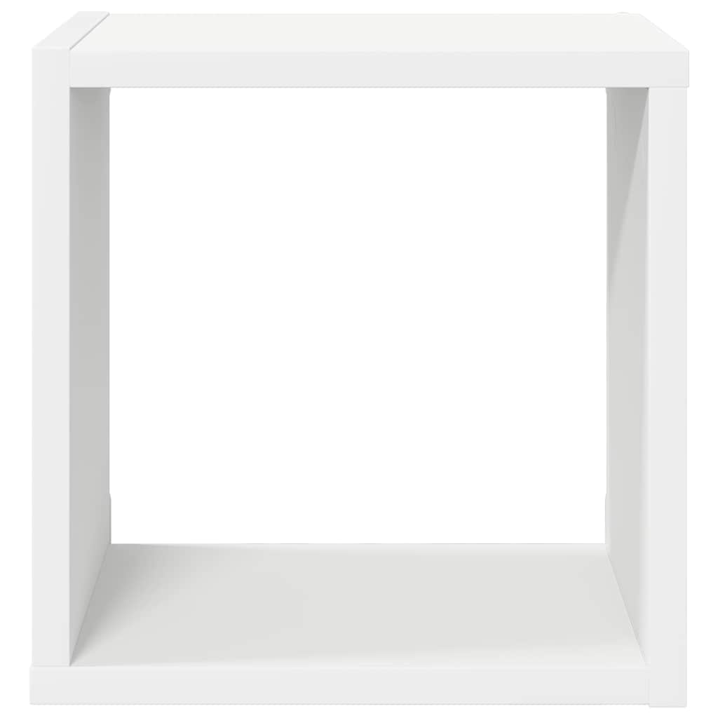 Sieninės lentynos, 6vnt., baltos, 26x15x26cm, kubo formos