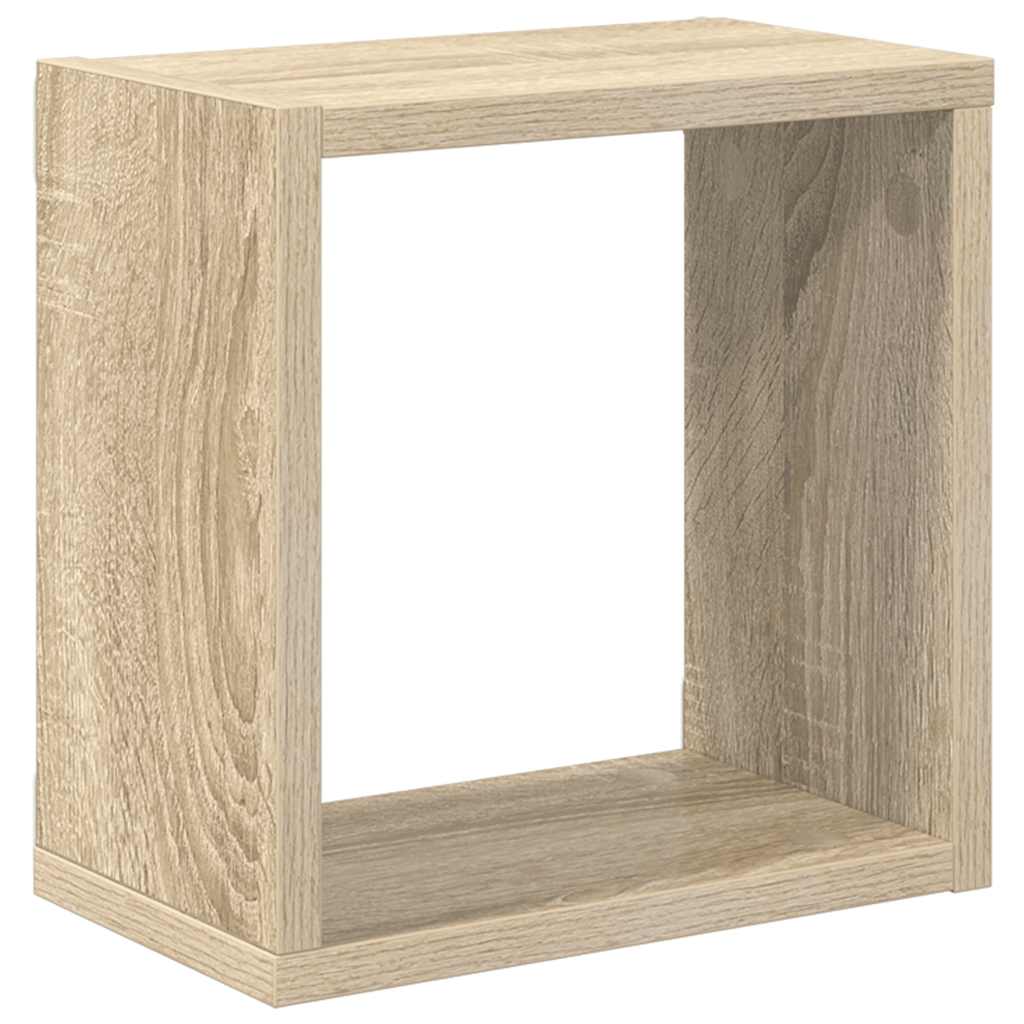 Sieninės lentynos, 4vnt., ąžuolo, 26x15x26cm, kubo formos