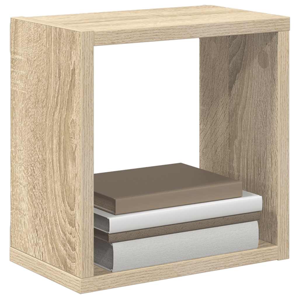 Sieninės lentynos, 6vnt., ąžuolo, 26x15x26cm, kubo formos