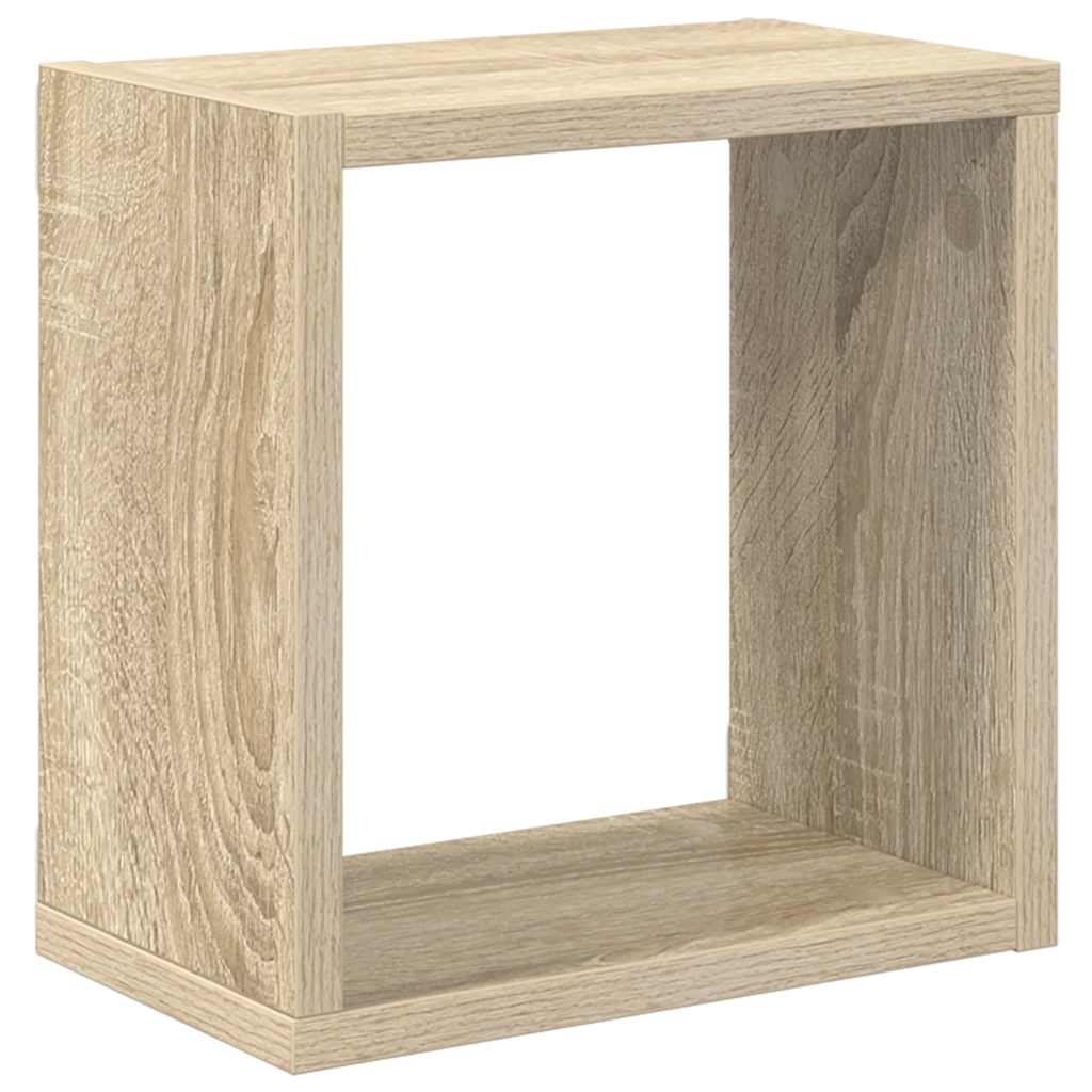 Sieninės lentynos, 6vnt., ąžuolo, 26x15x26cm, kubo formos