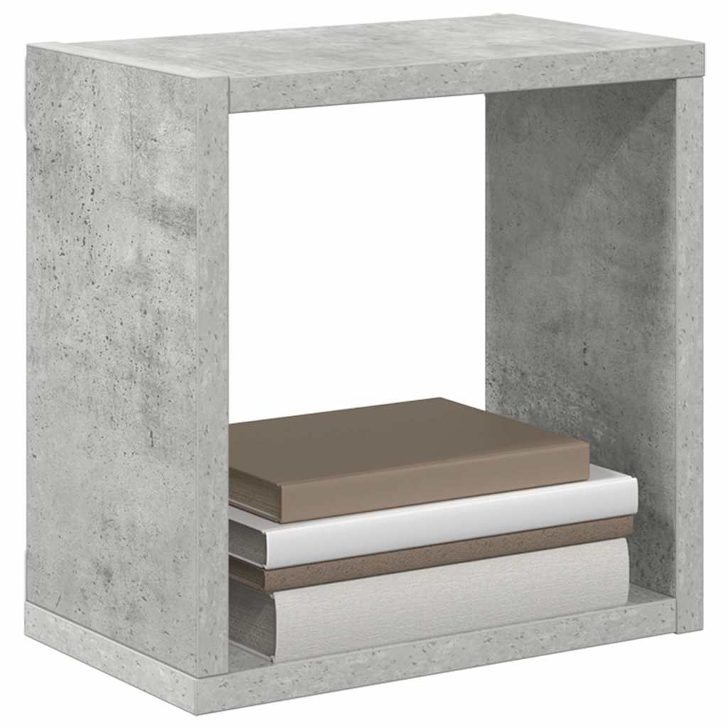 Sieninės lentynos, 4vnt., pilkos, 26x15x26cm, kubo formos