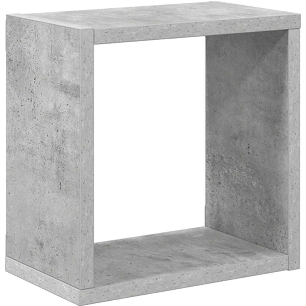 Sieninės lentynos, 4vnt., pilkos, 26x15x26cm, kubo formos