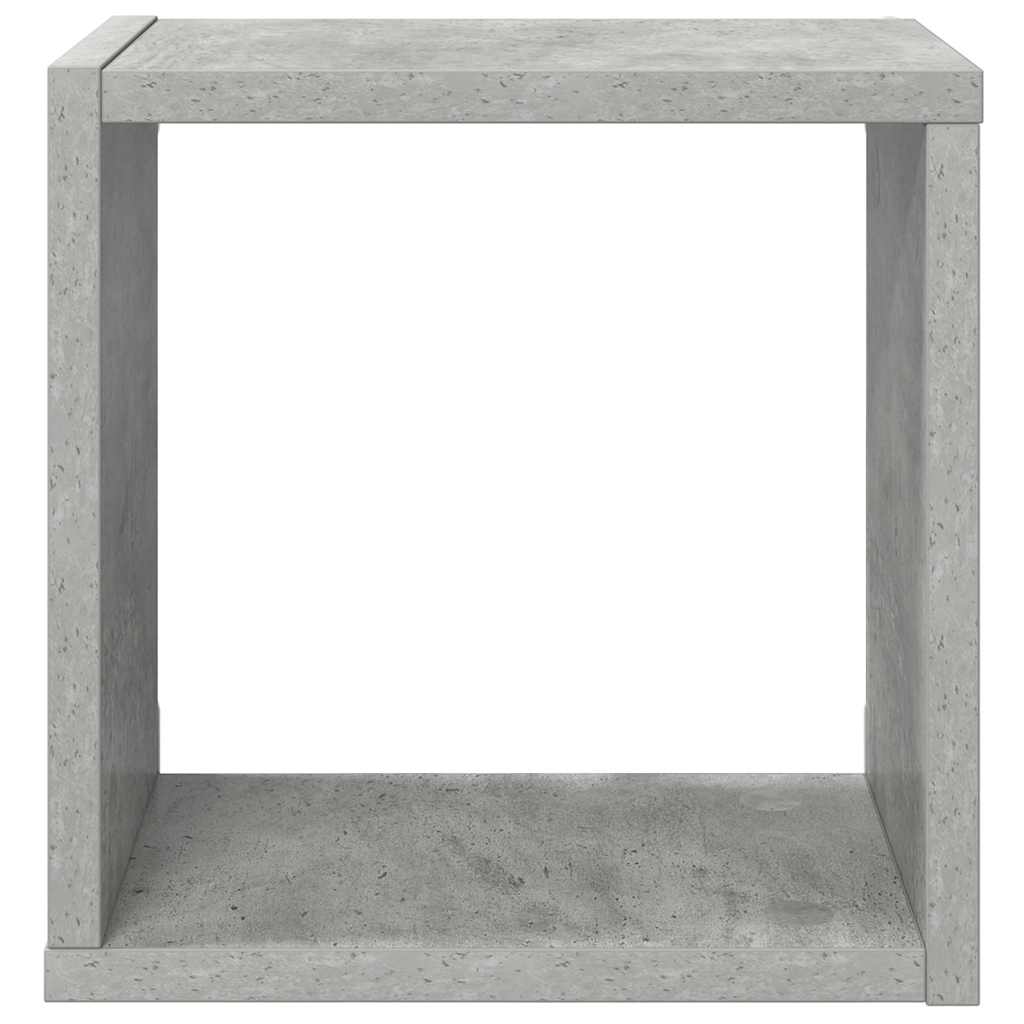 Sieninės lentynos, 4vnt., pilkos, 26x15x26cm, kubo formos