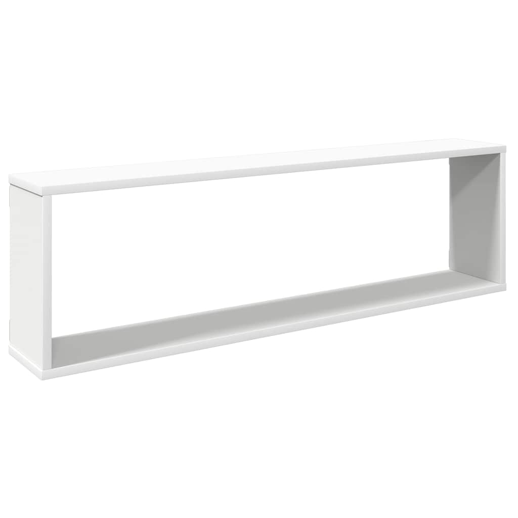 Sieninės lentynos, 2vnt., baltos, 100x15x30cm, apdirbta mediena