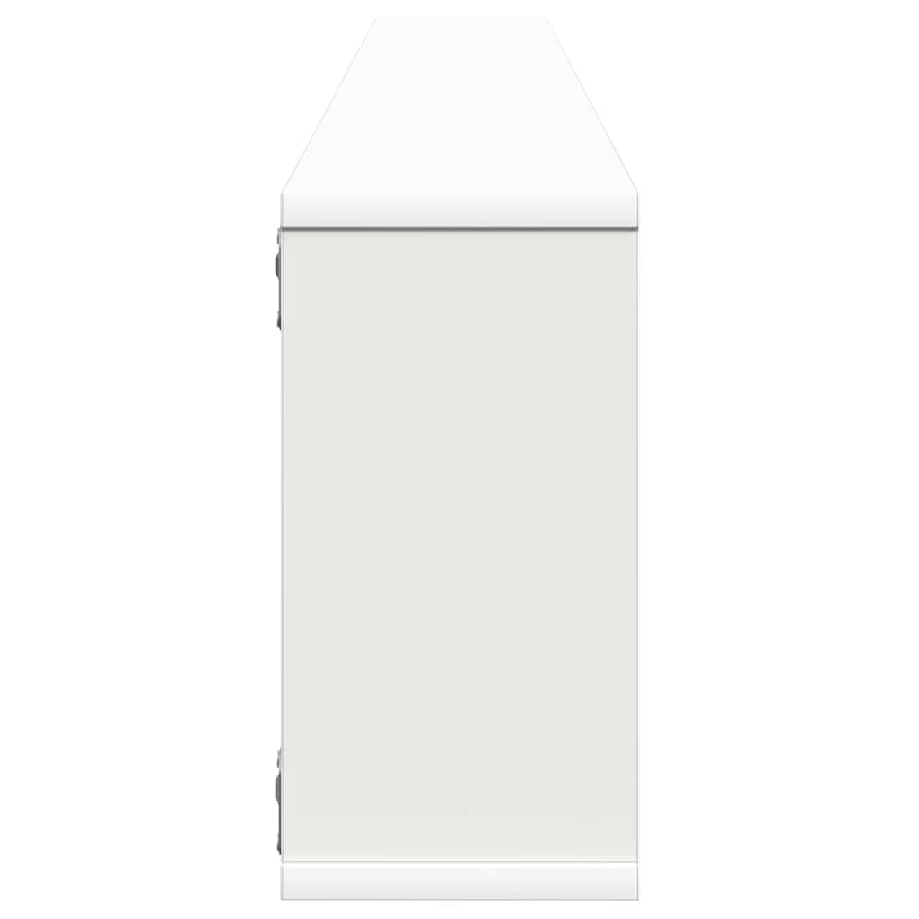 Sieninės lentynos, 2vnt., baltos, 100x15x30cm, apdirbta mediena