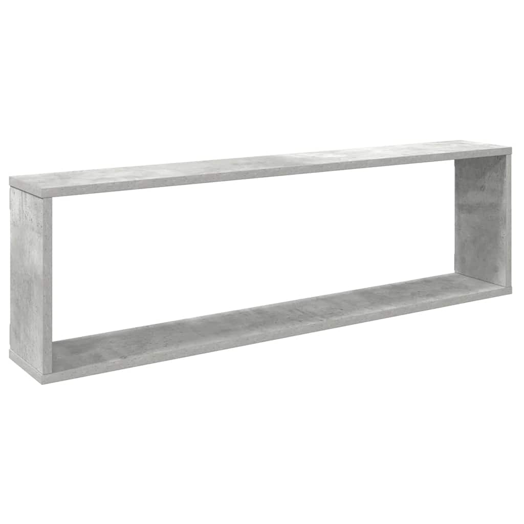 Sieninės lentynos, 4vnt., betono, 100x15x30cm, apdirbta mediena
