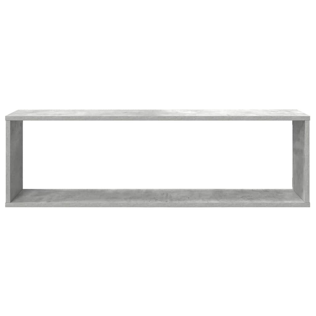 Sieninės lentynos, 4vnt., betono, 100x15x30cm, apdirbta mediena