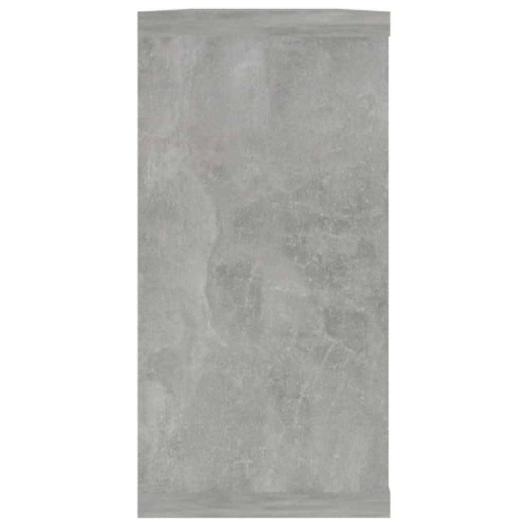 Sieninės lentynos, 4vnt., betono, 100x15x30cm, apdirbta mediena
