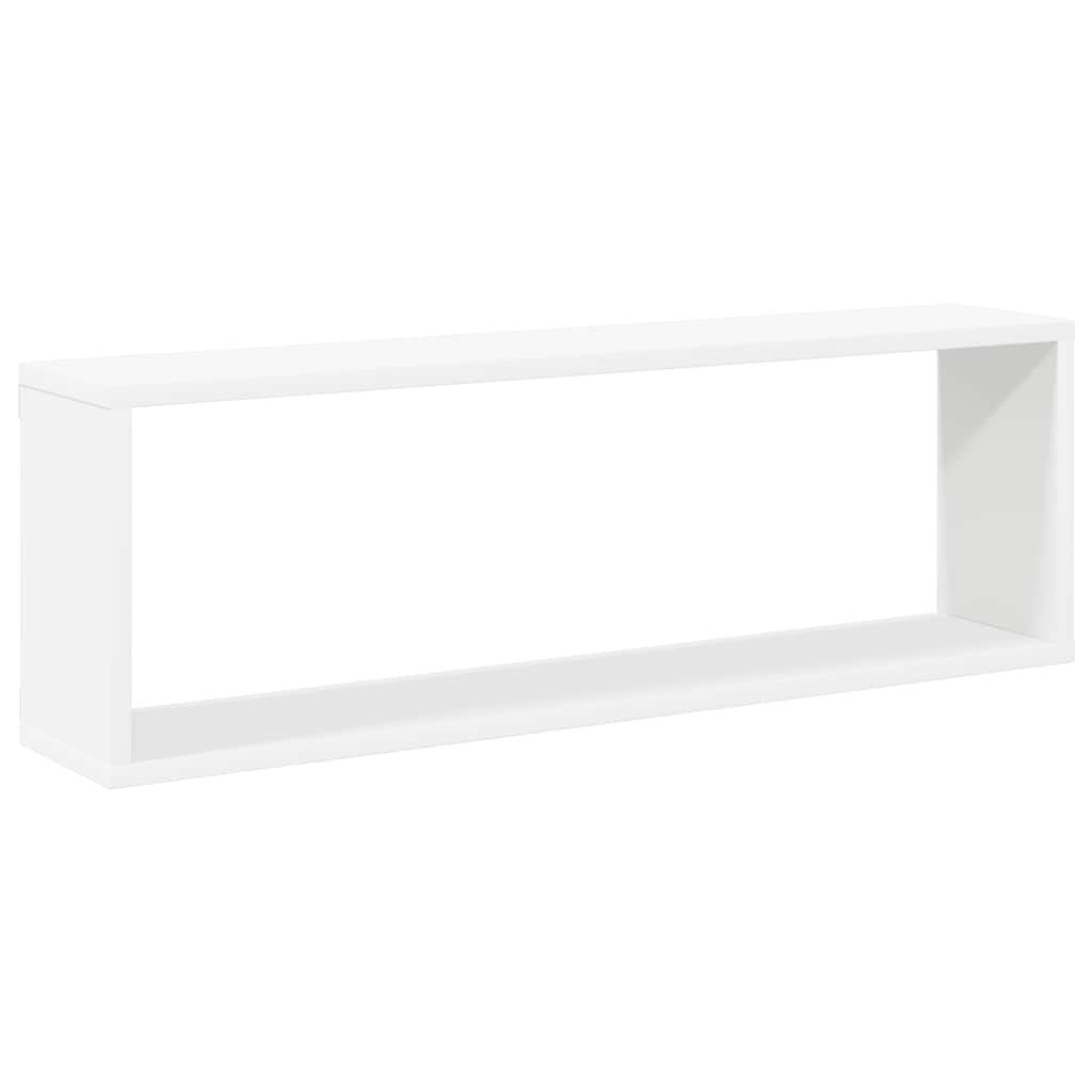 Sieninės lentynos, 4vnt., baltos, 80x15x26,5cm apdirbta mediena