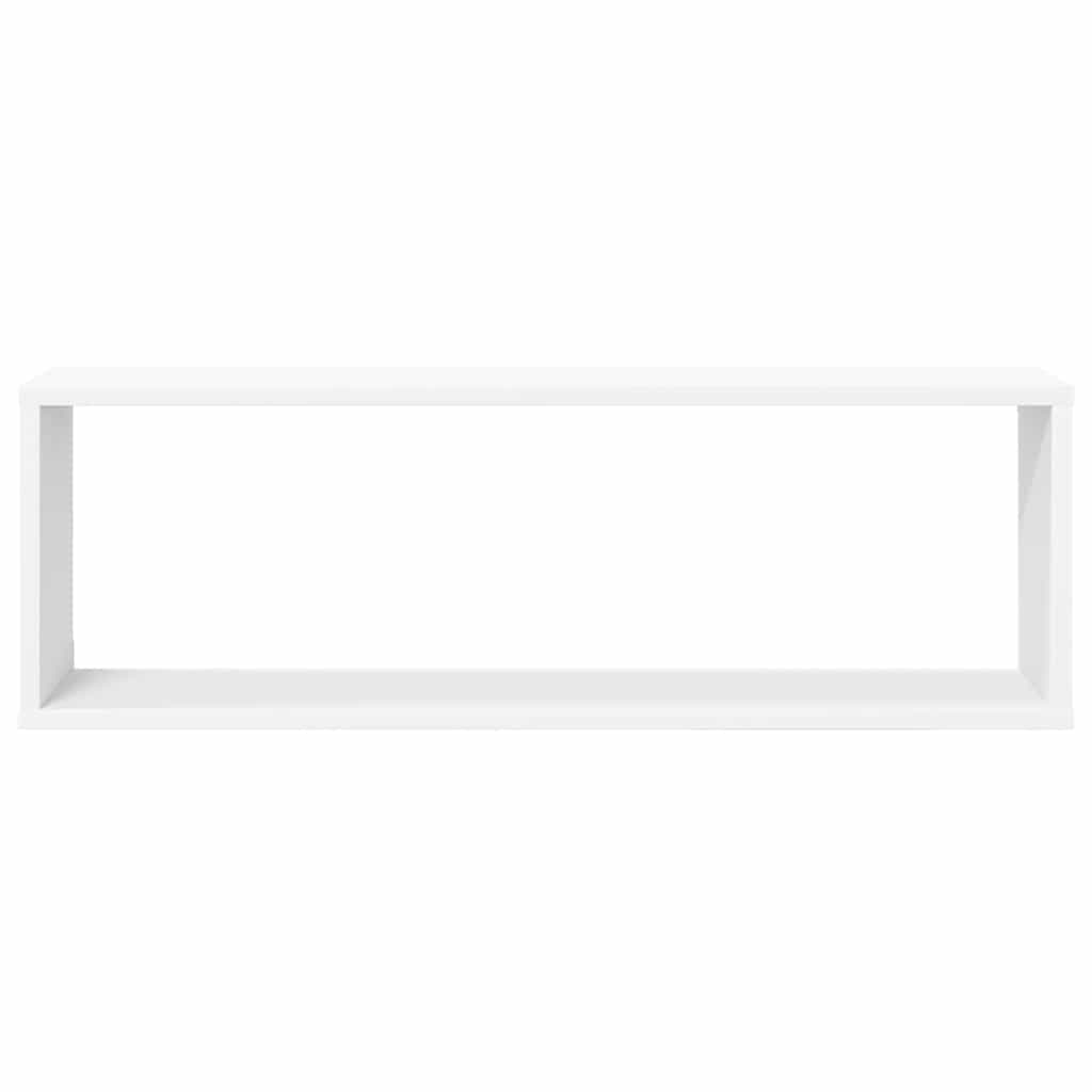 Sieninės lentynos, 4vnt., baltos, 80x15x26,5cm apdirbta mediena
